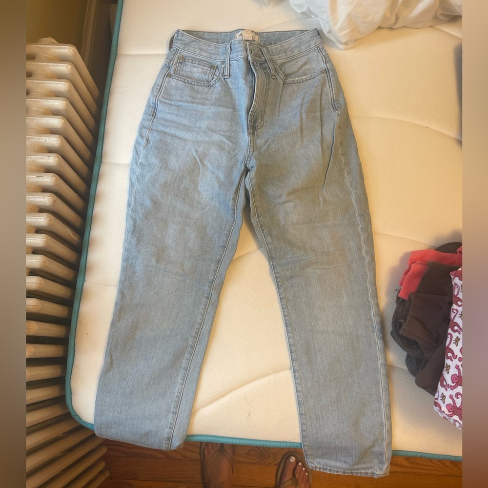 Madewell straight leg light wash jeans